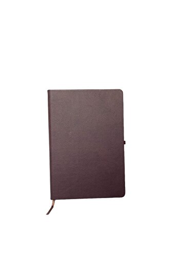 Kerem ofis Striped Thermo Leather Notebook - 15x21 Edge, Elastic Undated Agenda