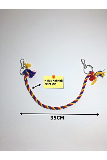 Ciko Kafes Parrot Bird Braided Colored Rope