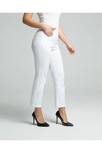 Monmark Mony Cropped Viskon Beyaz