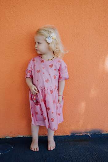 Mini Muse Kids Luna Kalpli Keten Elbise