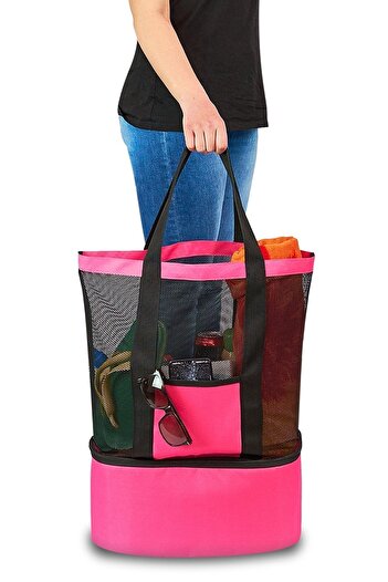 Ankaflex Beach Bag Picnic Bag Cool Holder Mesh Women Sea Bags Cold Travel Camping Transparent Thermos