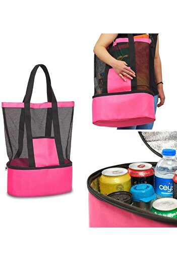 Ankaflex Beach Bag Picnic Bag Cool Holder Mesh Women Sea Bags Cold Travel Camping Transparent Thermos