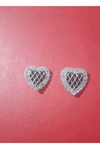 İMREN AKSESUAR Black Enamel Heart Crystal Stone Oratası - 2 Cm Metal Button, 2 Pieces
