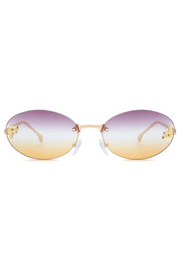 Nilu Moda FFirst Oval Stone Design Sunglasses