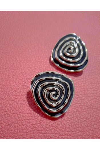 İMREN AKSESUAR Yellow Metallized Black Enamel Button - 1 Pack of 4 Pieces