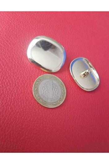 İMREN AKSESUAR 3 Cm Light Gold Metal Button - Special Design, 1 Pack of 4 Pieces