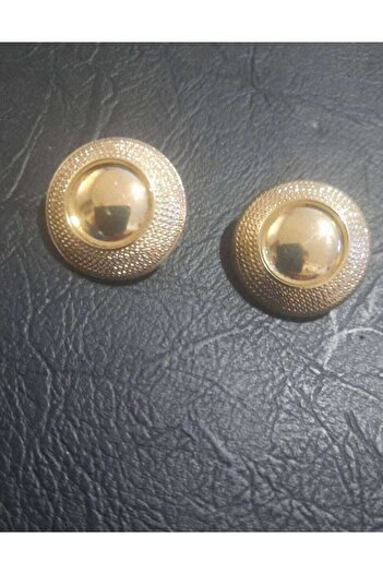İMREN AKSESUAR 2.5 Cm Light Gold Plated Special Design Metal Button - 1 Pack 4 Pieces
