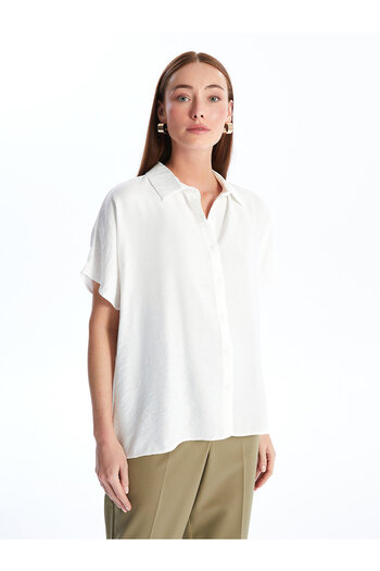 LC Waikiki Oversize Women's Shirt - Straight Short Sleeve - LCW