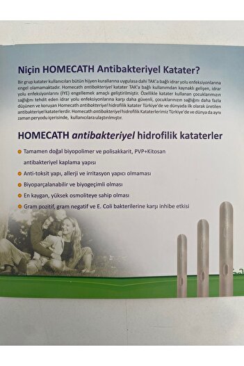 Homecath 18-40 Tak Sonda Hidrofilik Kateter Kendinden Kayganlaştırıcılı Jelli Sonda 30 Adet