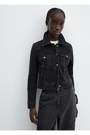 MANGO Woman Denim coat with pockets