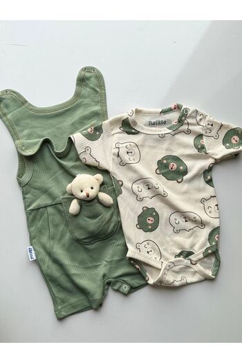Bumbo All My Modam Short Sleeve Summer Jumpsuit with Teddy Bear