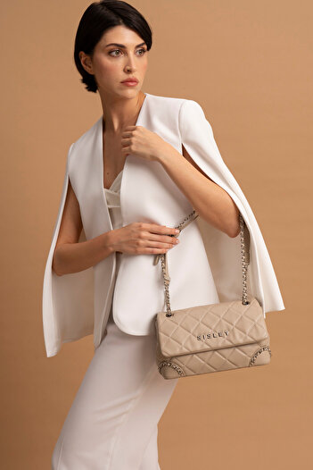 Sisley Nude Colored Women's Shoulder Bag - Sly077