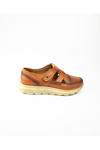 Scavia Tan Leather 323 Model Women's Casual Shoes