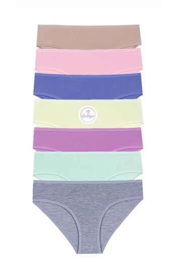 DONLİZZA 7 Pieces Cotton Women's Nores Panties