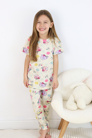 Harika KIDS Printed Cotton Combed Pajama Set for Girl