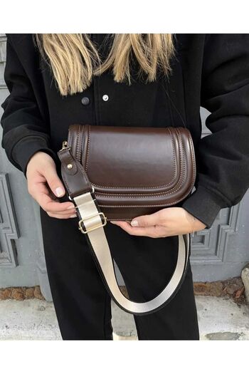Tina Canvas Strap Cover Bag Black