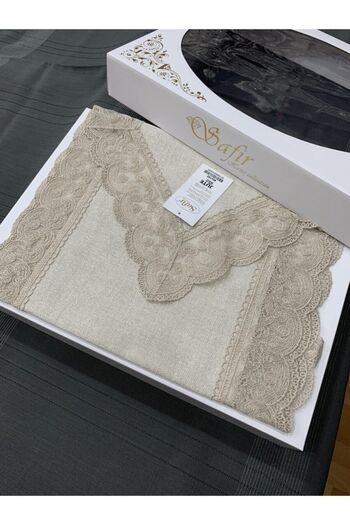 safir home collection Δρομέας καφέ χρυσού με γιούτα