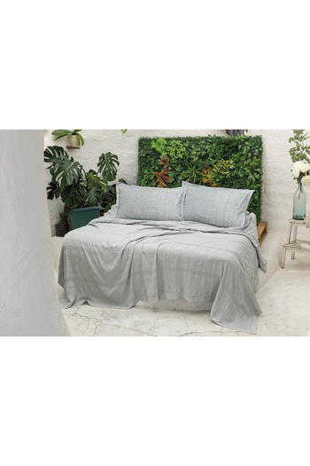 Altınbaşak RIVER 4 PIECES DOUBLE PIKE (230X250), FITTD.Sheet, Pillowcase Set 100% COTTON