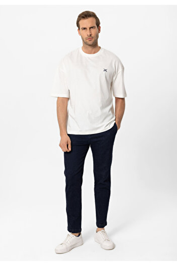 COOLHILL Ανδρικό μπλουζάκι Oversize - 100% βαμβάκι, κέντημα στο στήθος