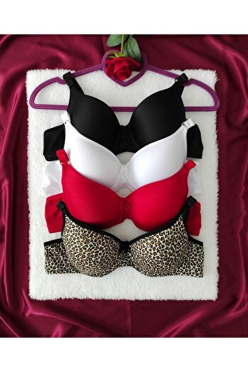 nesterinzar Women's Padded Underwire Daily 4-Piece Bra Set