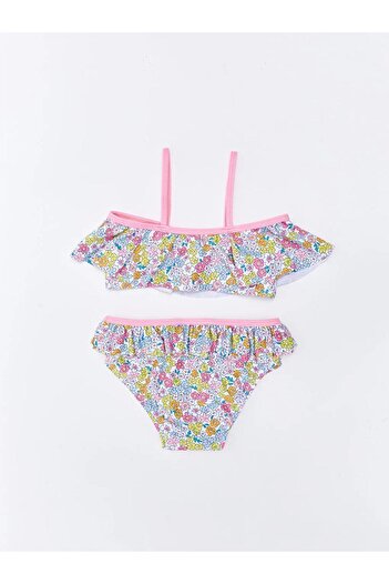 LC Waikiki LCW baby Esnek Kumaştan Kız Bebek Bikini Takımı