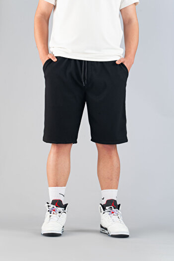 bombe Ribbed Men's Casual Straight Shorts Black