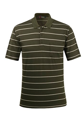 Çizgi Triko Men's Polo Collar Buttoned Pocket T-Shirt Classic Fit