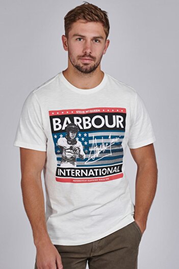 Barbour Β.ι. Στιβ Μακκουιν ®   Μπλουζάκι Time Steve Wh32 Whisper Classic Λευκό