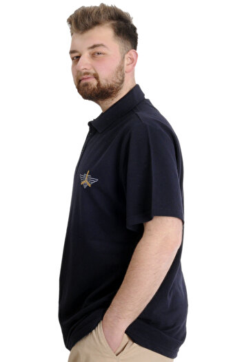 ModeXL Mode Xl Великий розмір Чоловіча футболка Polo Aırforce 23337 Синій