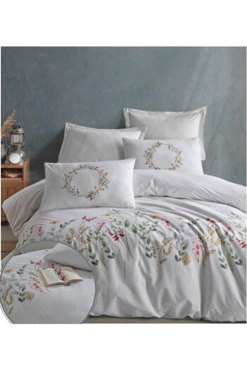 Altınbaşak Creaforce Double Duvet Cover Set Elias Marble