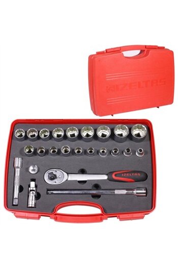 İzeltaş 1-2 Twelve Corner Socket Set 24 Pieces