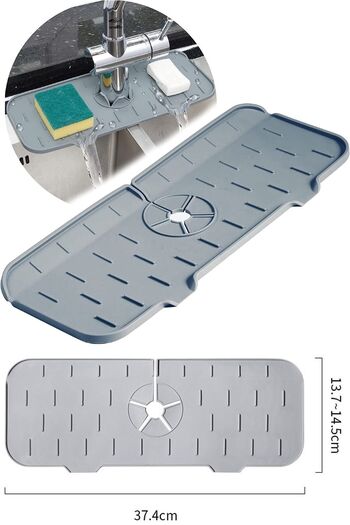 Keyfi Sepet Water Trap Faucet Mat Protective Faucet Sink Dish Sponge Mat For Kitchen Bathroom