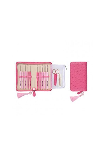 Tulip Etimo Rose Wool Crochet Set with Bag
