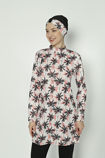 TRİYA FASHİON Patterned Hijab Swimsuit - Women