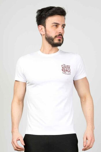 Cazador Men's White Zero Collar T-Shirt - CDR 4274