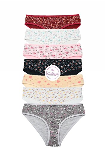 DONLİZZA Patterned Women's Panties 7 Pieces