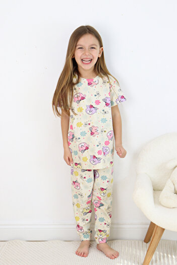 Harika KIDS Printed Cotton Combed Pajama Set for Girl