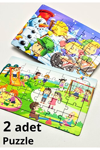 Schmülzer 2 adet Çocuk Puzzle - Çocuk Yapboz Macera Zamanı 30 Parçalı