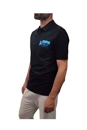 U.S. Polo Assn. Μπλουζάκι U.S.Polo Neon με στάμπα μπλε XXL με λεπτομέρεια στο στήθος και στην πλάτη - ST07533