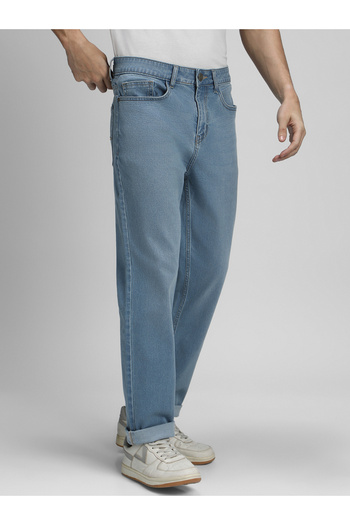 Dennis Lingo By Styli Light Wash Mid Rise Straight Fit Jeans