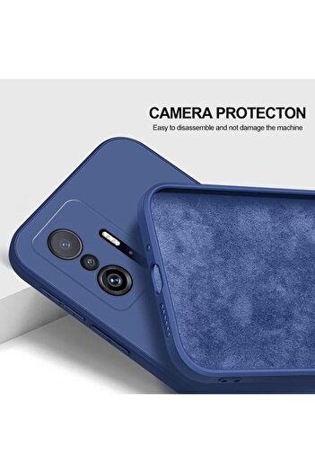 Fibaks Xiaomi Mi 11t - 11t Pro Kılıf Kamera Çıkıntılı Içi Kadife Lansman Yumuşak Dokulu Silikon Kapak