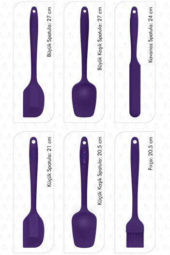 BlackBird Home 6 Pieces Heat Resistant Fireproof Non-Stick Silicone Spatula Set
