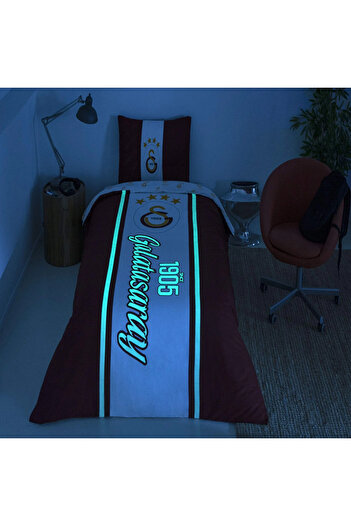 Taç Galatasaray 1905 Glow Tek Kişilik 120X200 Lastikli Çarşaflı Nevresim Takımı