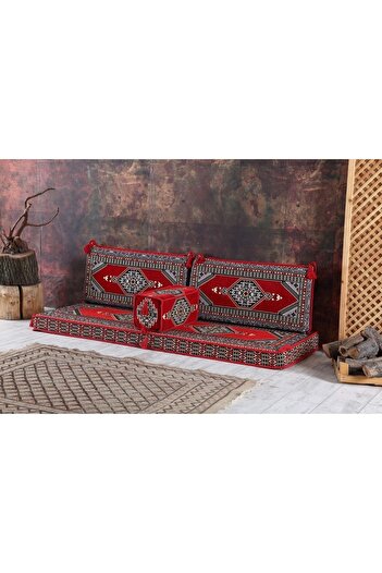 BAKIRÖZÜ HOME Şark Köşesi Takımı Konsepti Saraylı Modeli Koltuk Takımı Sünger Dahil (18 Parça)