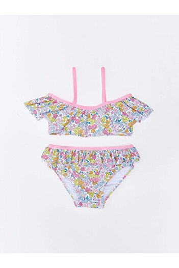 LC Waikiki LCW baby Esnek Kumaştan Kız Bebek Bikini Takımı