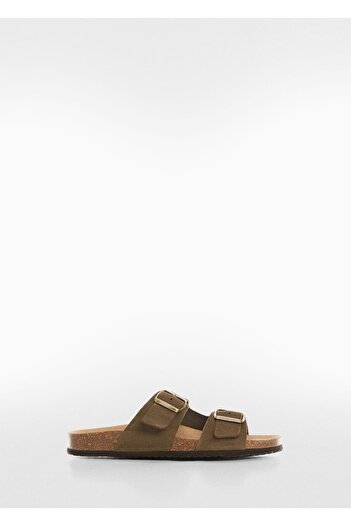 MANGO Man Buckle Nubuck Sandals