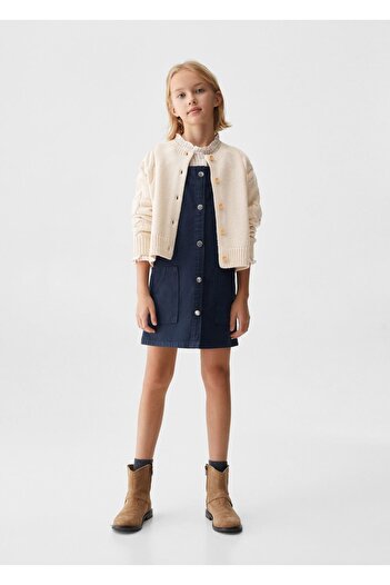 MANGO Kids Beige Cardigan for Kids