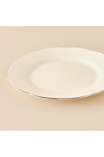 Bella Maison Clover Porcelain 6-Person Breakfast Set - 26 Pieces, Silver