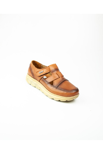 Scavia Tan Leather 323 Model Women's Casual Shoes