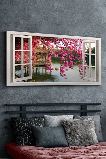Evinemoda Sahile Açılan Pencere Kanvas-canvas Tablo